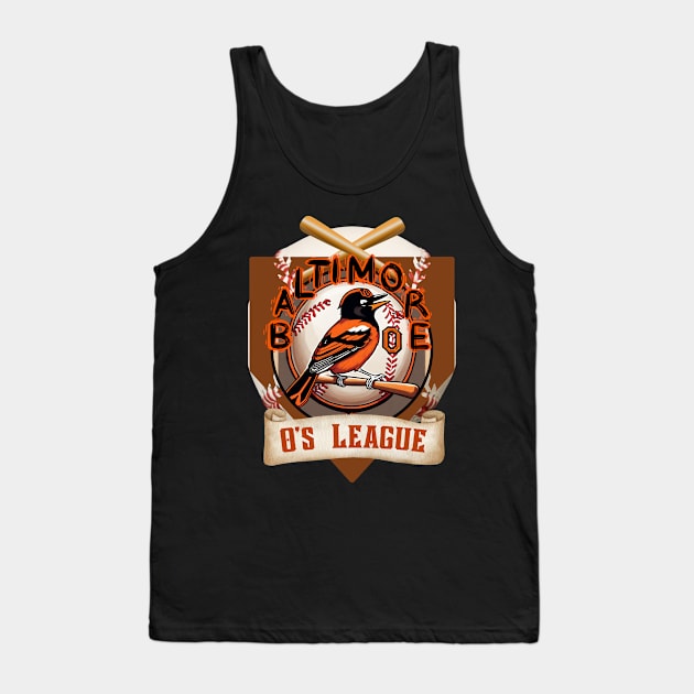 BALTIMORE ORIOLE O'S LEAGUE DESIGN Tank Top by The C.O.B. Store